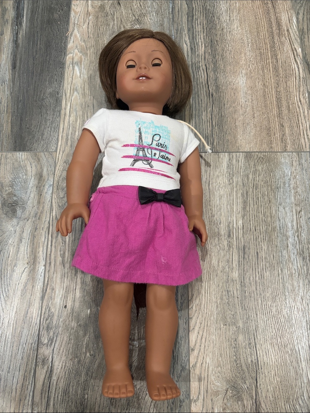 Children's Fashion Doll in White Top and Pink Skirt